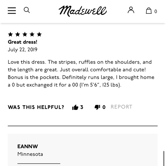 Madewell Striped Empire Ruffle Strap Dress Sundress - Picture 10 of 11